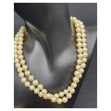 Vintage Monet Fish Brooch, Monet Faux Pearl Necklace and Vintage Crown Trifari Brooch