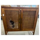 Warwick 2 Door Rattan Cabinet-33.9"x13.9"x32"-See Photos