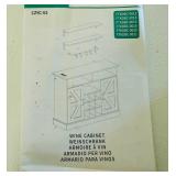 Wine Cabinet-Faux White Wood