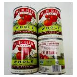 SSS. 4x 1lb 12oz Muir Glen Organic Fire Roasted Whole Tomatoes