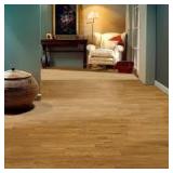 24 Boxes of TrafficMaster Honey Oak 4 MIL x 6 in. W x 36 in. L Peel and Stick Water Resistant Luxury Vinyl Plank Flooring (36 sqft/case)  Customer Returns See Pictures