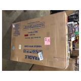 Martin Svensson Home Elegant 38 in. White with Grey Top TV Stand Fits TVs up to 42 in. with Adjustable Shelf   Customer Returns See Pictures