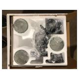 Home Decorators Collection Knollwood 17-1/2 in. 3-Light Black Bronze with Brass Accents Industrial Round Chandelier for Kitchens Bulbs Included Customer Returns See Pictures