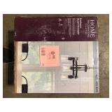 Home Decorators Collection Knollwood 17-1/2 in. 3-Light Black Bronze with Brass Accents Industrial Round Chandelier for Kitchens Bulbs Included Customer Returns See Pictures