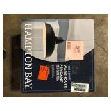 Hampton Bay 1-Light Black Warehouse Pendant Hanging Light with Metal Shade  Customer Returns See Pictures