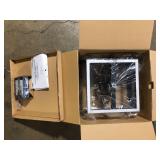 Feit Electric Katalyst 15 in. 3-Light Trapez Matte Black Color Choice Selectable CCT LED w/Night Light Semi-Flush Mount Ceiling Light  Customer Returns See Pictures