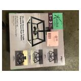 Feit Electric Katalyst 15 in. 3-Light Trapez Matte Black Color Choice Selectable CCT LED w/Night Light Semi-Flush Mount Ceiling Light  Customer Returns See Pictures