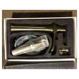 BWE Waterfall Tall Spout Single Hole Single Handle Vessel Sink Faucet in Brushed Gold  Customer Returns See Pictures