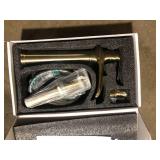 BWE Waterfall Tall Spout Single Hole Single Handle Vessel Sink Faucet in Brushed Gold  Customer Returns See Pictures