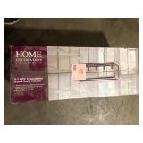 Hampton Bay Boswell Quarter 34 in. 5-Light Brushed Nickel Farmhouse Linear Chandelier with Weathered Wood Accents   Customer Returns See Pictures