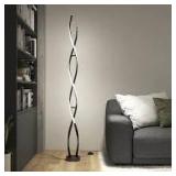 Artika Swirl 59 in. Black Modern 1-Light Dimmable Integrated LED Standard Floor Lamp for Living Room   Customer Returns See Pictures