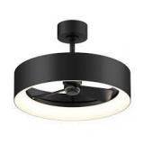 Artika Aiden 24 in. Indoor Black 8 Steps CCT 17.7 in. Integrated LED Ceiling Fan with Remote Included Customer Returns See Pictures