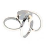 Artika Swirl 13 in. 1-Light Modern Chrome Integrated LED Flush Mount Ceiling Light Fixture for Kitchen or Bedroom Customer Returns See Pictures