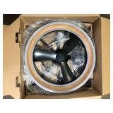 Artika Aiden 24 in. Indoor Black 8 Steps CCT 17.7 in. Integrated LED Ceiling Fan with Remote Included Customer Returns See Pictures