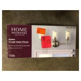 Hampton Bay Ayelen 22 in. 3-Light Brushed Nickel Modern Bathroom Vanity Light  Customer Returns See Pictures