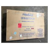 Martin Svensson Home Elegant 38 in. White with Grey Top TV Stand Fits TVs up to 42 in. with Adjustable Shelf   Customer Returns See Pictures