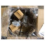 Home Decorators Collection Westchester 4-Light Polished Chrome Round Drum Pendant Light   Customer Returns See Pictures