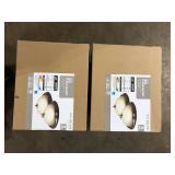 Lot of 11 in. Brushed Nickel LED Flush Mount (2-Pack)   Customer Returns See Pictures