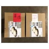 Lot of 11 in. Brushed Nickel LED Flush Mount (2-Pack)   Customer Returns See Pictures