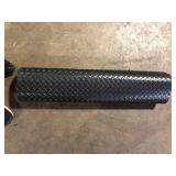 Workforce Black 36 in. x 10 ft. Vinyl Diamond Plate Commercial Grade Matting Customer Returns See Pictures