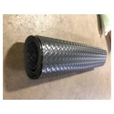 Workforce Black 36 in. x 10 ft. Vinyl Diamond Plate Commercial Grade Matting Customer Returns See Pictures