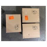 Lot of LNC Modern Frosted Black Porch Outdoor Wall Sconce 1-Light Classic Exterior Lantern with Mushroom Clear Seeded Glass Shade Customer Returns See Pictures