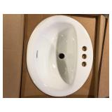 Glacier Bay Aragon 20 in. Drop-In Oval Vitreous China Bathroom Sink in White   Customer Returns See Pictures