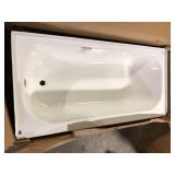 Bootz Industries Maui 60 in. x 30 in. Soaking Bathtub with Left Drain in White Damaged Customer Returns See Pictures