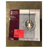 Home Decorators Collection Barton Bay 1-Light Bronze and Champagne Pewter Orb Mini Pendant Hangling Light  Customer Returns See Pictures