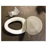 KOHLER Hyten Elevated Quiet-Close Elongated Closed Front Toilet Seat in White   Customer Returns See Pictures