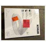 KOHLER Hyten Elevated Quiet-Close Elongated Closed Front Toilet Seat in White   Customer Returns See Pictures
