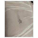 Set of Pink Sheer Curtains with Grommet Top and Star Design