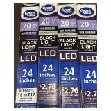 Set of 5 Great Value 24-inch LED Black Light Bulbs