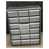 16-Drawer Plastic Storage Organizer Cabinet