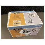 Hampton Bay Clip Lamp with Adjustable Gooseneck - Satin Chrome Finish