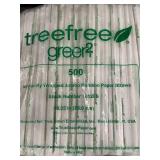Set of 1000 TreeFree Green Jumbo Bamboo Paper Straws