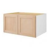 Hampton Bay 33 in. W x 24 in. D x 18 in. H Ready to Assemble Wall Bridge Kitchen Cabinet in Unfinished with CLICKREADY Technology   Customer Returns See Pictures