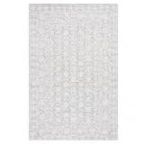 SAFAVIEH Ebony Gray/Ivory Doormat 3 ft. x 5 ft. Floral Area Rug Customer Returns See Pictures