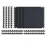5 Pack of TrafficMaster Black/Gray 24 in. x 24 in. x 0.47 in. Foam Dual Sided Gym Floor Tiles (4 Tiles/Pack (16 sq. ft.)  Customer Returns See Pictures