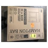 Hampton Bay 30 in. W x 24 in. D x 34.5 in. H Ready to Assemble Base Kitchen Cabinet in Unfinished with CLICKREADY Technology  Customer Returns See Pictures