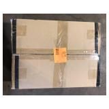 Lazzara Nisky 17 in. Cherry Finish Solid Wood Dining Stool with Wood Seat (Set of 2)   Customer Returns See Pictures