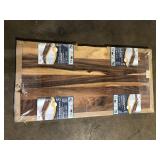 Hampton Bay 4 ft. L x 25 in. D Finished Saman Solid Wood Butcher Block Standard Countertop in with Live Edge     Customer Returns See Pictures