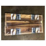 Hampton Bay 4 ft. L x 25 in. D Finished Saman Solid Wood Butcher Block Standard Countertop in with Live Edge     Customer Returns See Pictures