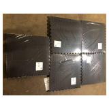 5 Pack of TrafficMaster Black/Gray 24 in. x 24 in. x 0.47 in. Foam Dual Sided Gym Floor Tiles (4 Tiles/Pack (16 sq. ft.)  Customer Returns See Pictures