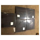 5 Pack of TrafficMaster Black/Gray 24 in. x 24 in. x 0.47 in. Foam Dual Sided Gym Floor Tiles (4 Tiles/Pack (16 sq. ft.)  Customer Returns See Pictures