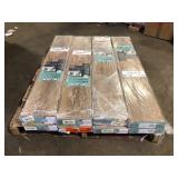 8 Boxes of TrafficMaster Kettle Keep Oak 8 mm T x 8 in. W Water Resistant Laminate Wood Flooring (21.3 sqft/case)  Customer Returns See Pictures