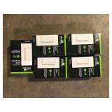 Lot of  Leviton Decora Smart Anywhere Switch Companion, Add Wire-Free 3-Way On/Off Control to Decora Smart Wi-Fi 2nd Gen, White   Customer Returns See Pictures