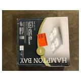 Hampton Bay Garfield 11 in. W x 2.42 in. H Integrated LED Brushed Aluminum Square Track Flush Mount Ceiling Light    Customer Returns See Pictures