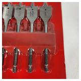 New Milwaukee 13 Piece Flat Boring Set 48-27-1520 1/4" Quick Change Hex Shank