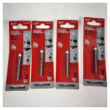 Lot Of Four New Milwaukee Tile And Natural Stone Bit 1/4" For Tile And Stone